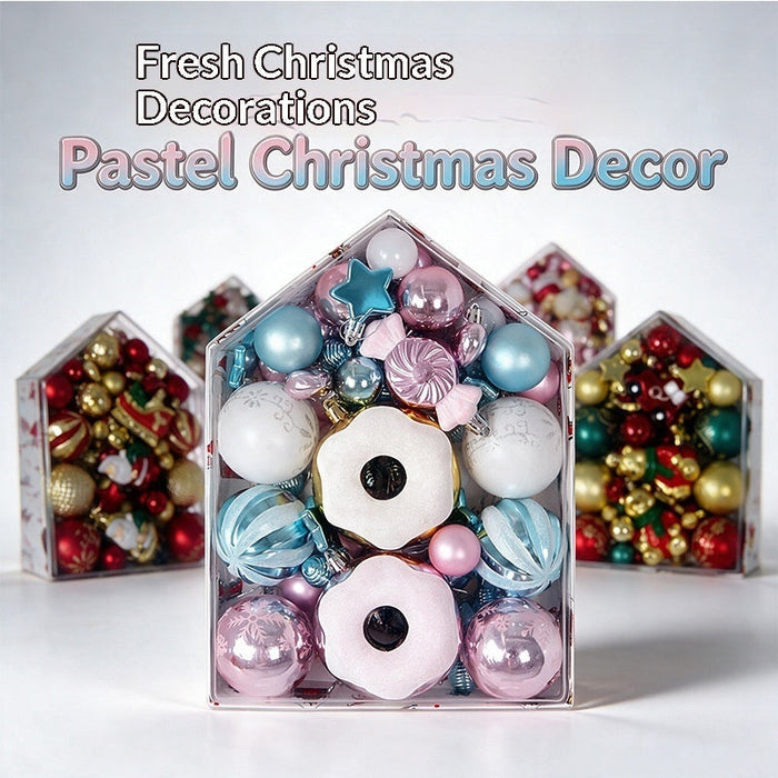 Festive 72-Piece Christmas Tree Ornament & Decoration Set