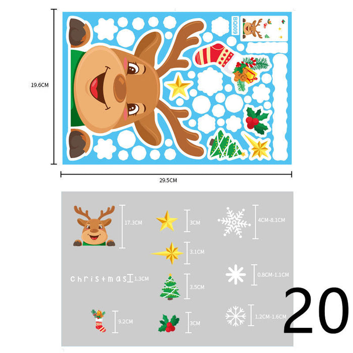 Christmas Themed Window Cling Set