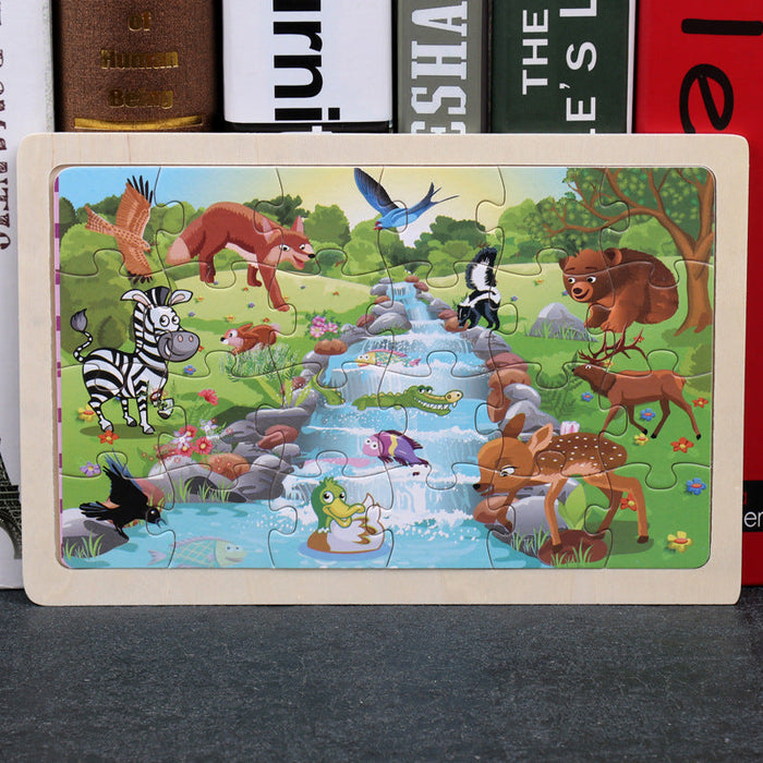 80PCS Wooden Educational Jigsaw Puzzles