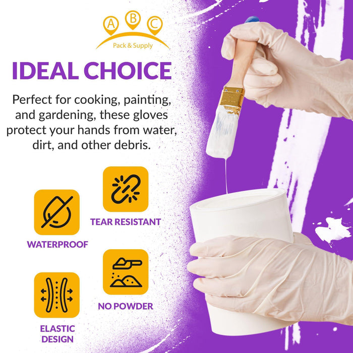 Disposable  White Latex Gloves X Large Pack of 100