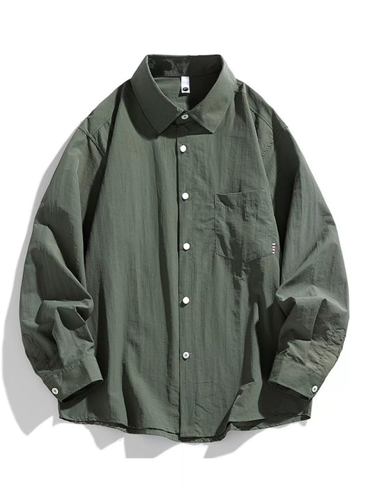 Men's Plus Size Lightweight Button-Down Shirt
