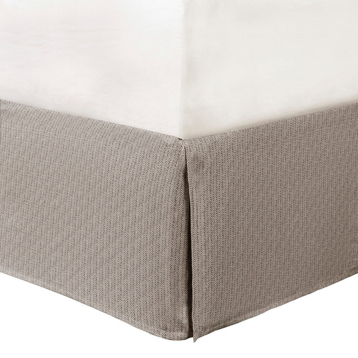7 Piece Herringbone Comforter Set Neutral Queen