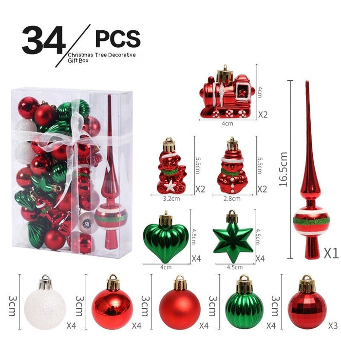 34-Piece Christmas Tree Ornament & Pendant Set