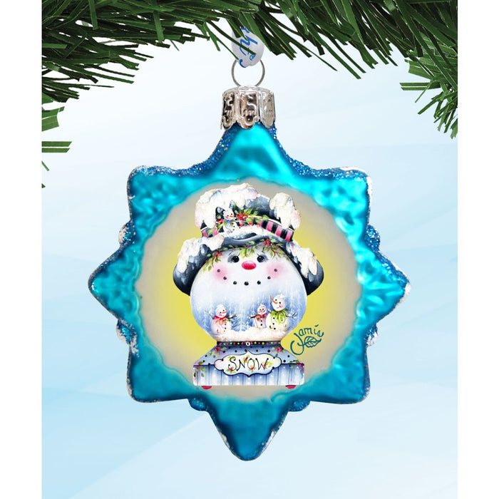 Holiday Snowman Mercury Glass Ornaments Set (Set of 3) by G. DeBrekht