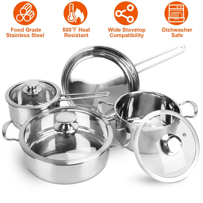 LJG Premium Stainless Steel Cookware Set