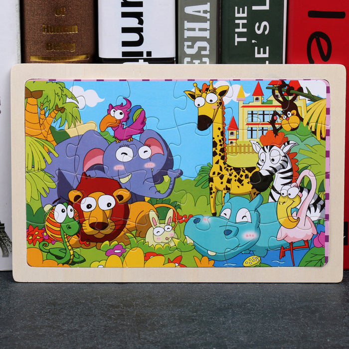 80PCS Wooden Educational Jigsaw Puzzles