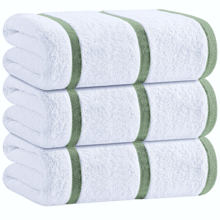 3 Pack Ultra Absorbent and Low Lint Striped Beach Towels