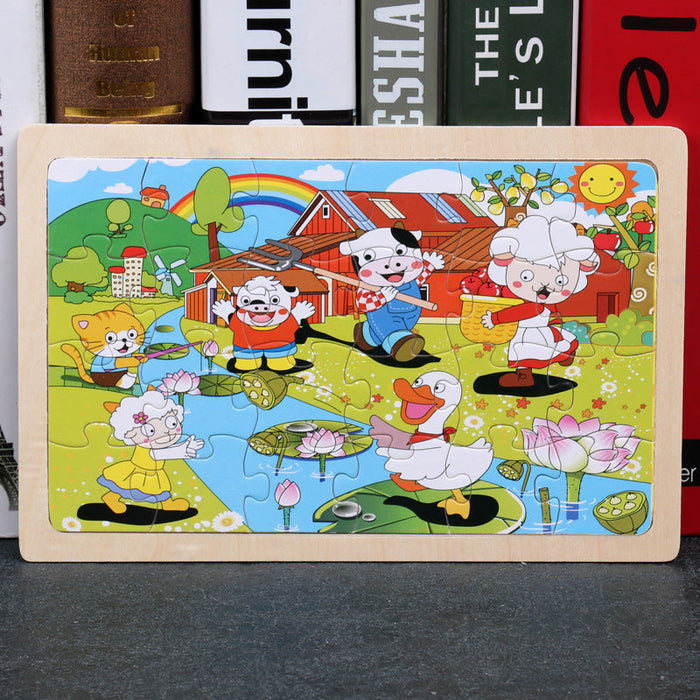 80PCS Wooden Educational Jigsaw Puzzles