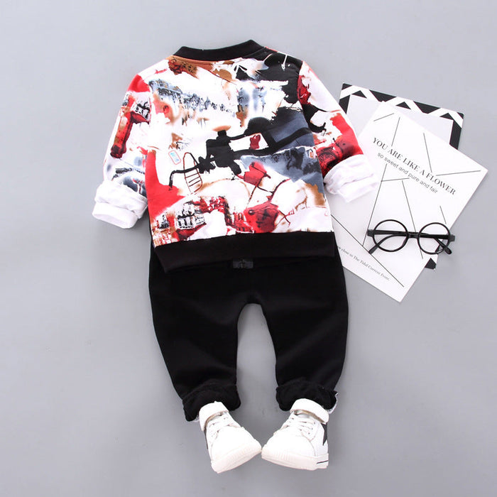 Boys Handsome Three-Piece Kid Clothes Set