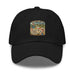 Men's comical print dad hat with adjustable strap and curved visor in casual low-profile design