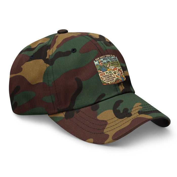 Men's comical print dad hat with adjustable strap and curved visor