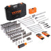 145-piece mechanics tool set with sockets, ratchets, and storage case