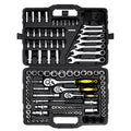 121-Piece Mechanics Tool Set Drive Sockets SAE and Metric