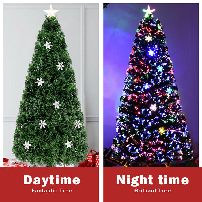 LED Optic Artificial Christmas Tree with Snowflakes