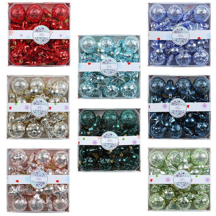 28-Piece Shatterproof Christmas Tree Ornament Set