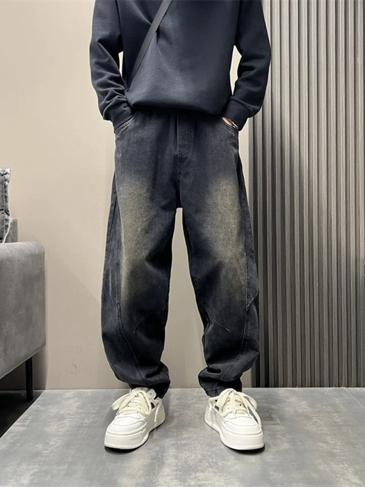 Men's Full Size Pre-Wash Loose Fit Jeans