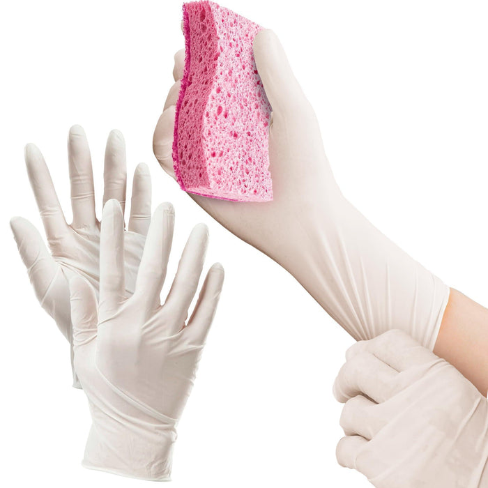 Disposable  White Latex Gloves X Large Pack of 100