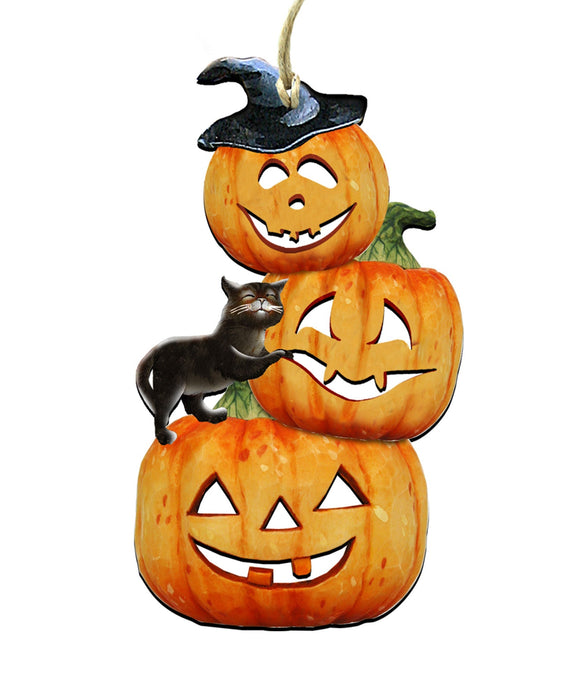 Scary Stacking Pumpkins Halloween Door Decor by G. DeBrekht - Halloween Decor - 8158415H