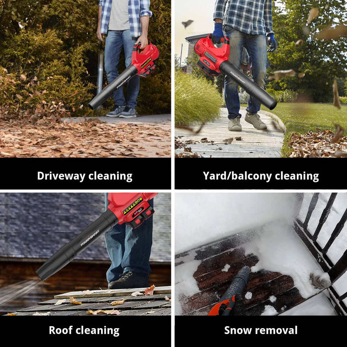 Cordless Leaf Blower - 450 CFM / 120 MPH, Includes Dual 20V Batteries & Charger (DB2201B)