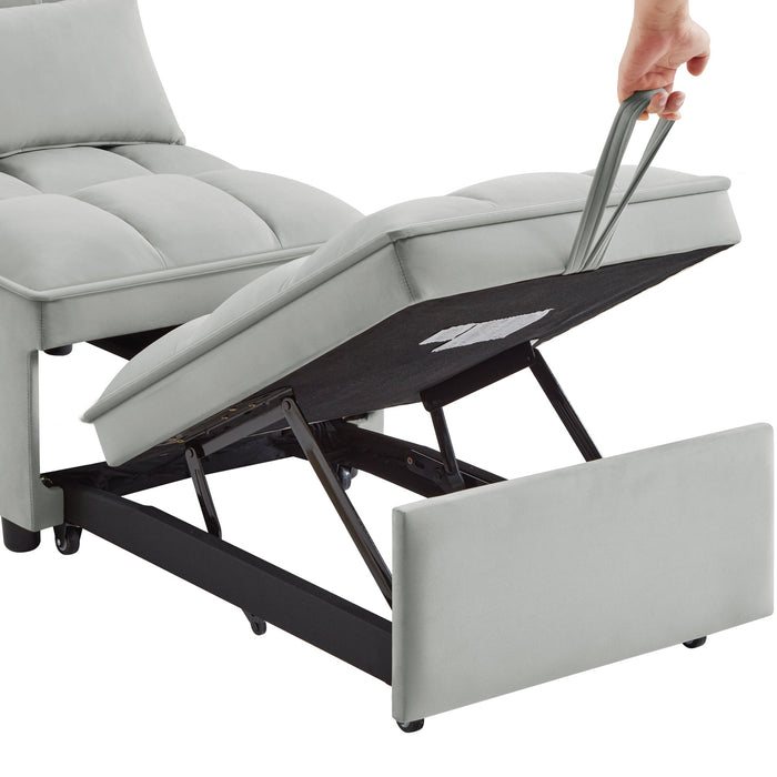 4 in 1 Multi-Function Single Sofa/Chair Bed with Storage Pockets