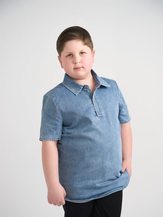 Youth Boys Denim Polo