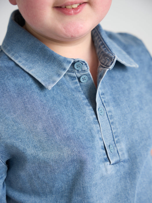 Youth Boys Denim Polo