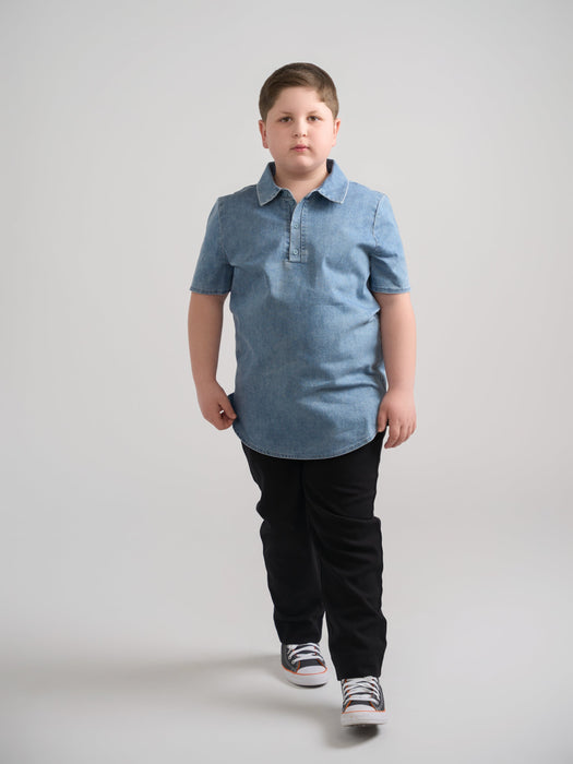 Youth Boys Denim Polo