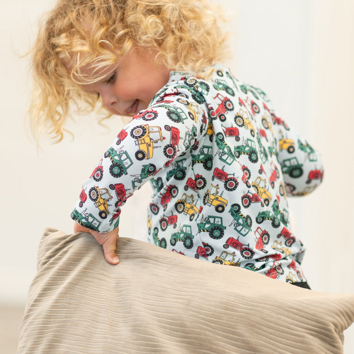 Kids Organic Down On The Farm Raglan Henley-Soft & Durable