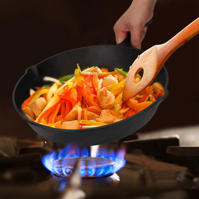 3-Piece Pre-Seasoned Cast Iron Skillet Set (6", 8", 10")