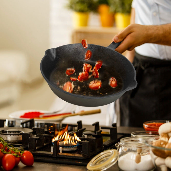 3-Piece Pre-Seasoned Cast Iron Skillet Set (6", 8", 10")