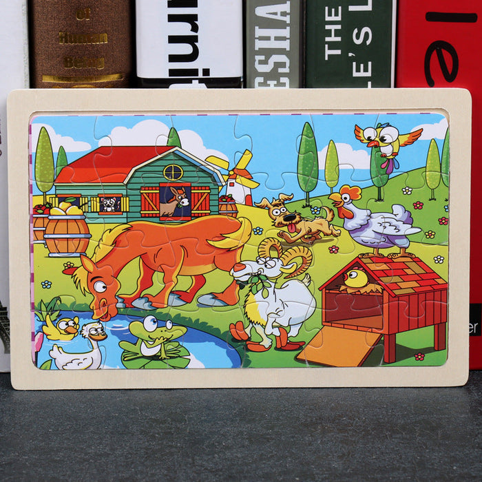 80PCS Wooden Educational Jigsaw Puzzles