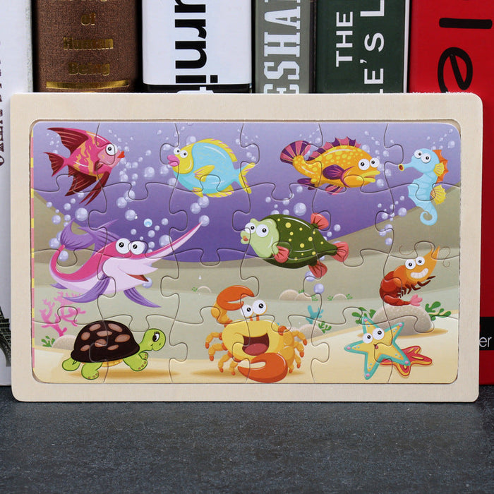 80PCS Wooden Educational Jigsaw Puzzles