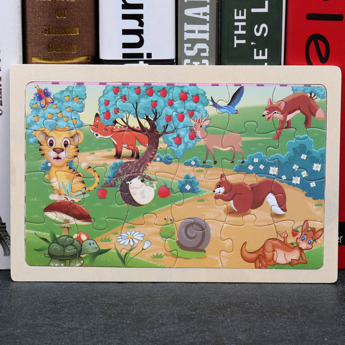 80PCS Wooden Educational Jigsaw Puzzles