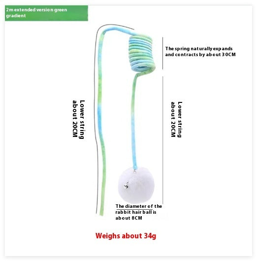 Cat Spring Rabbit Hair Ball Interactive Play Toys