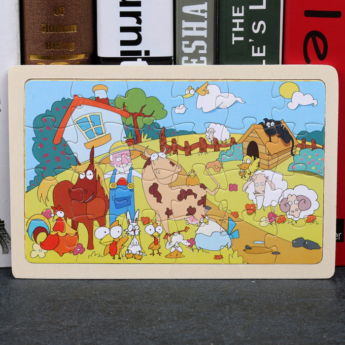 80PCS Wooden Educational Jigsaw Puzzles