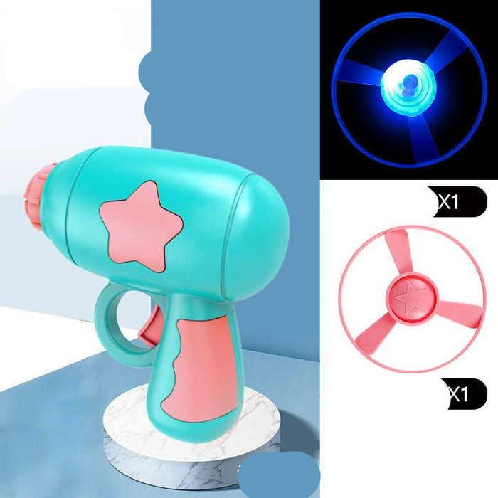LED Flying Disc Launcher Toy Set - Pack of 6