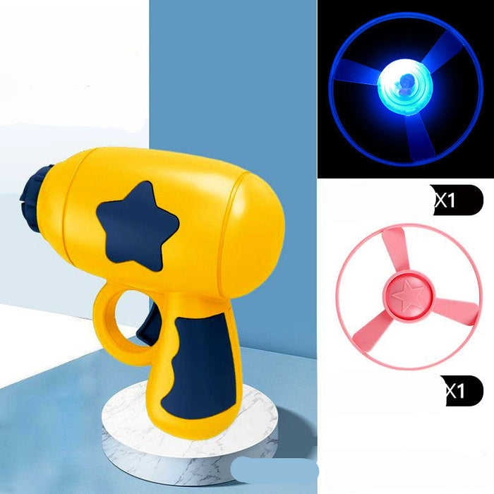 LED Flying Disc Launcher Toy Set - Pack of 6