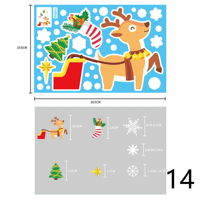 Christmas Themed Window Cling Set