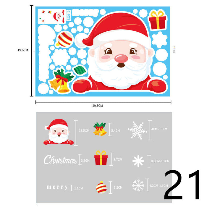 Christmas Themed Window Cling Set