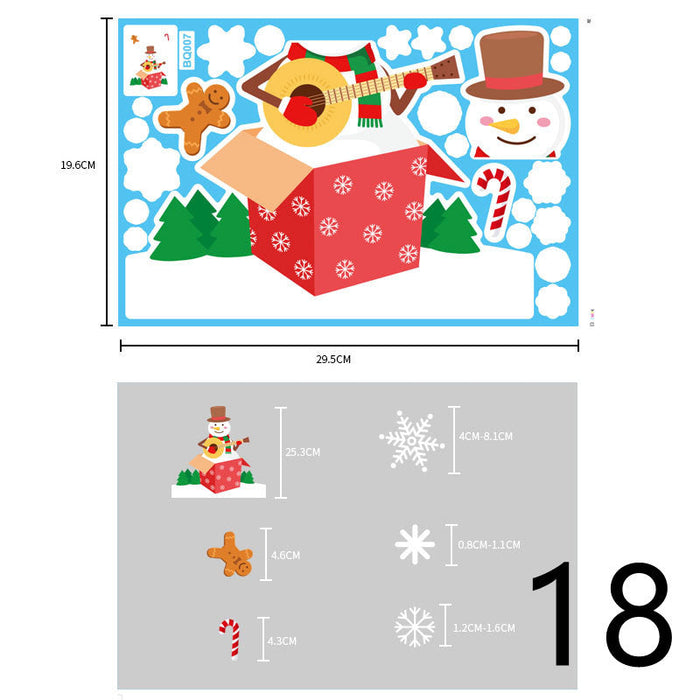 Christmas Themed Window Cling Set