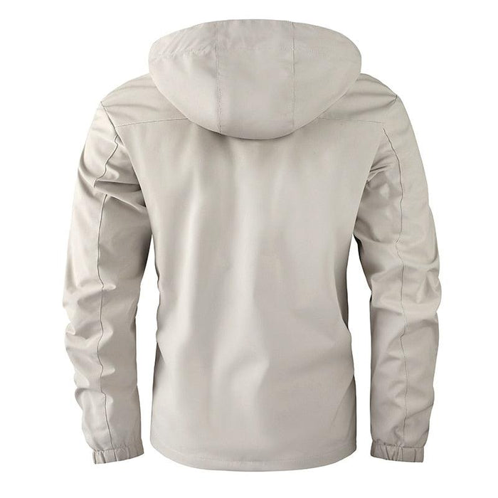 Fashion Men Casual Waterproof Windbreaker with Hood