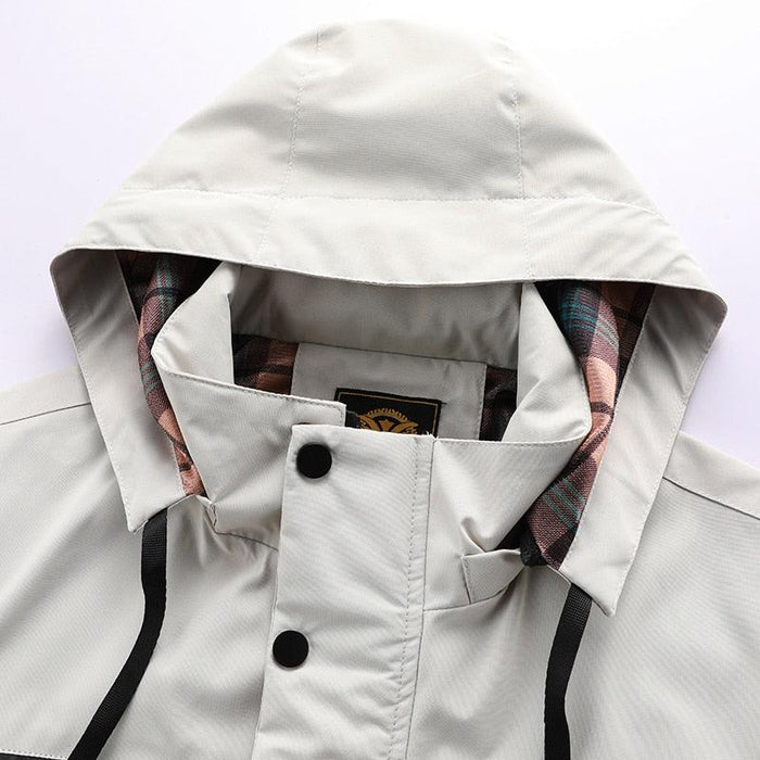 Fashion Men Casual Waterproof Windbreaker with Hood