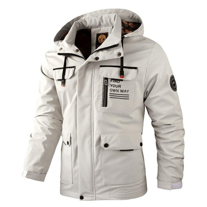 Fashion Men Casual Waterproof Windbreaker with Hood