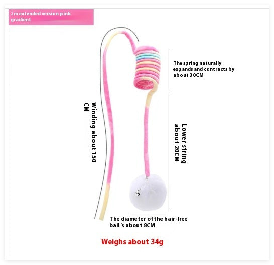 Cat Spring Rabbit Hair Ball Interactive Play Toys