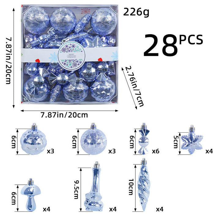 28-Piece Shatterproof Christmas Tree Ornament Set