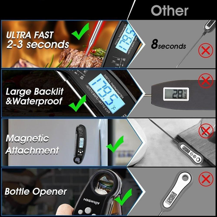 Kitchen Waterproof Digital Food Cooking Thermometer