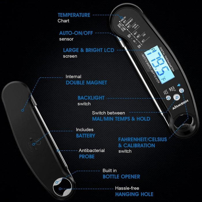 Kitchen Waterproof Digital Food Cooking Thermometer