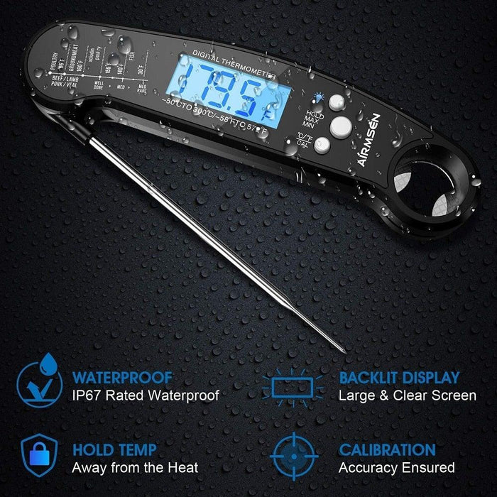 Kitchen Waterproof Digital Food Cooking Thermometer