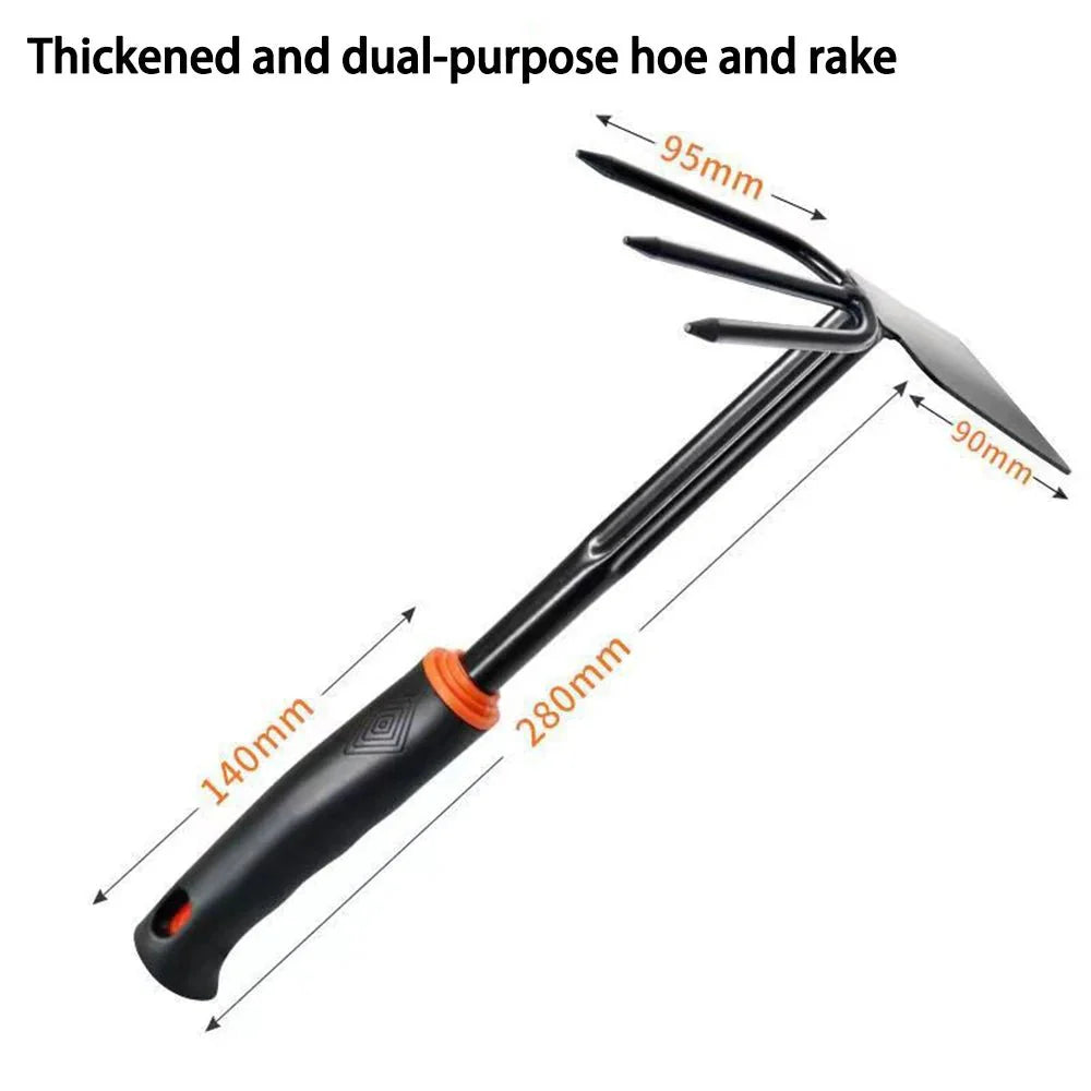 Garden Hand Tool Set | 4-Piece Alloy Steel Shovel, Rake, and Hoe