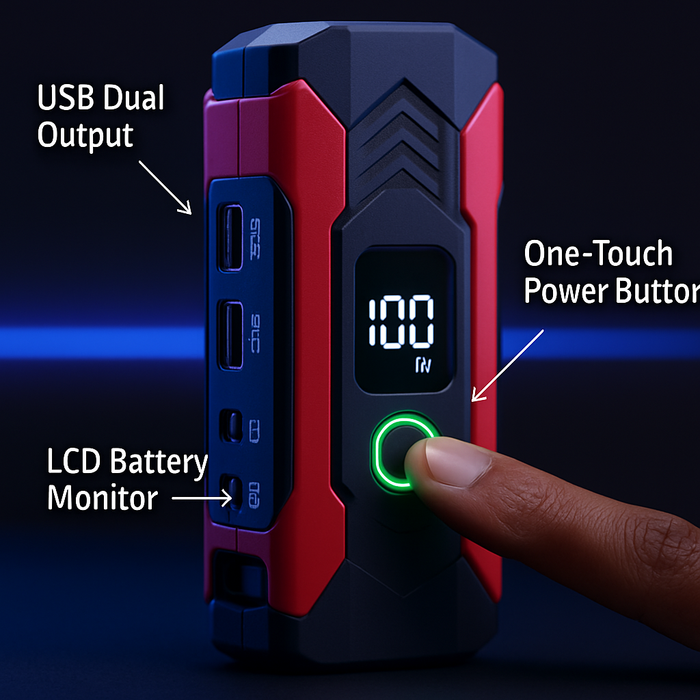 Car Jump Starter Booster with LCD Screen